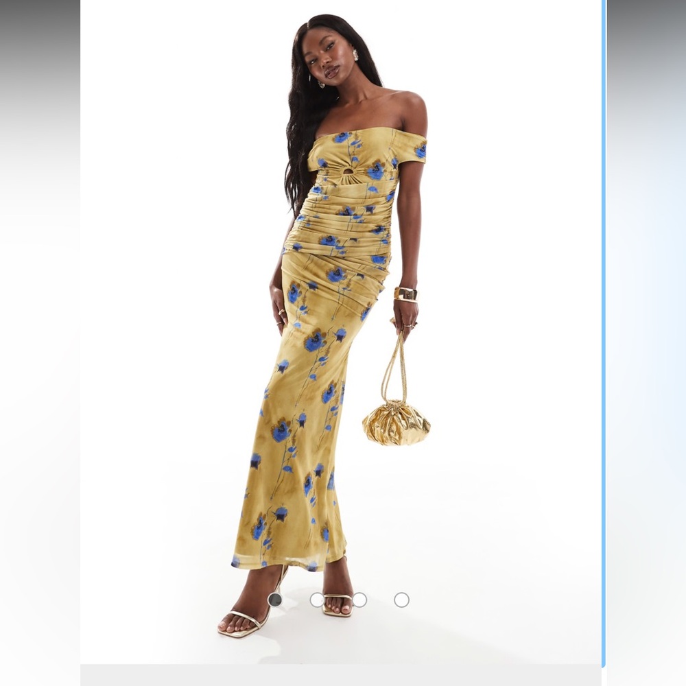 ASOS Bardot draped midi dress